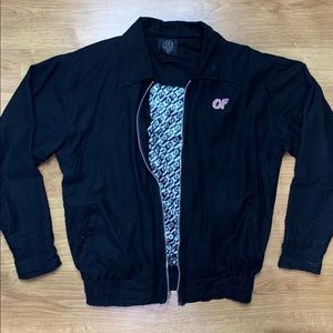 ODD FUTURE EMB GARAGE TWILL BLACK JACKET